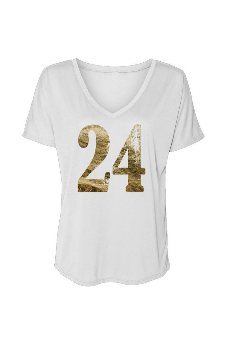 24 - V - Neck Slouchy Glam Tee - La Vie unfiltered