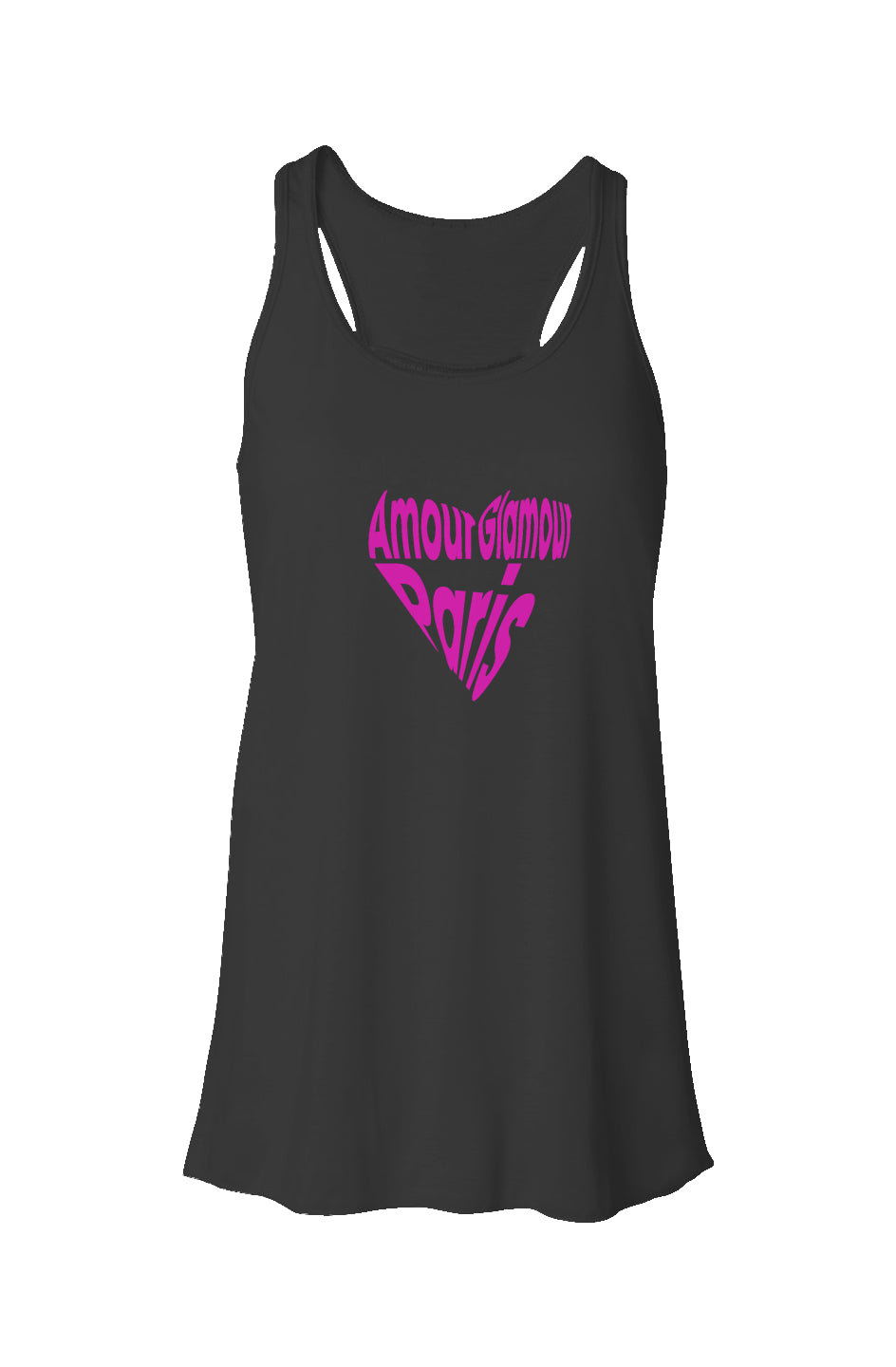 Amour, Glamour, Paris - Flowy Racerback Tank