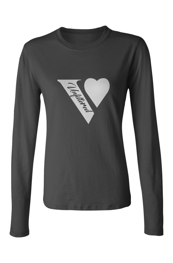 V unfiltered white - Allure Long Sleeve Tee - La Vie unfiltered