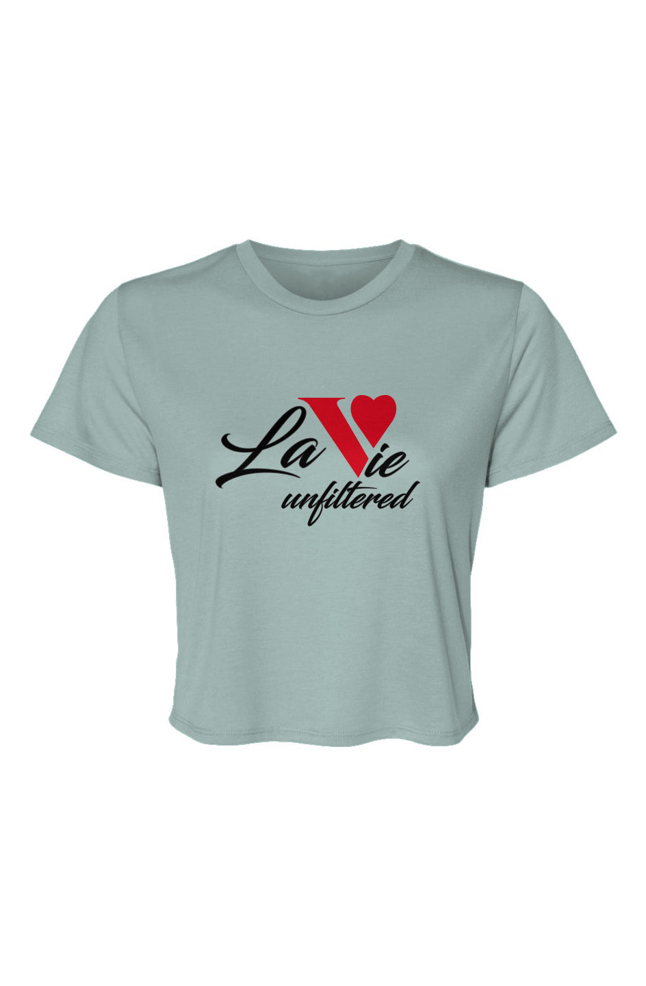 La Vie unfiltered red - Relaxed Fit Copped Tee