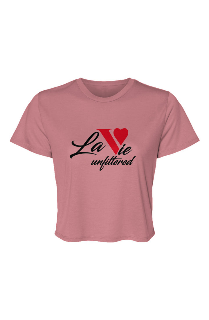 La Vie unfiltered red - Relaxed Fit Copped Tee