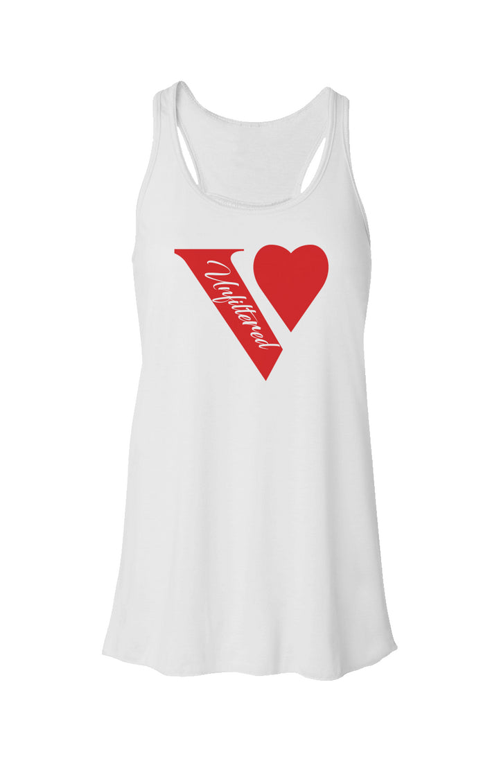 V unfiltered red -The Essentials Luxe Drape Tank