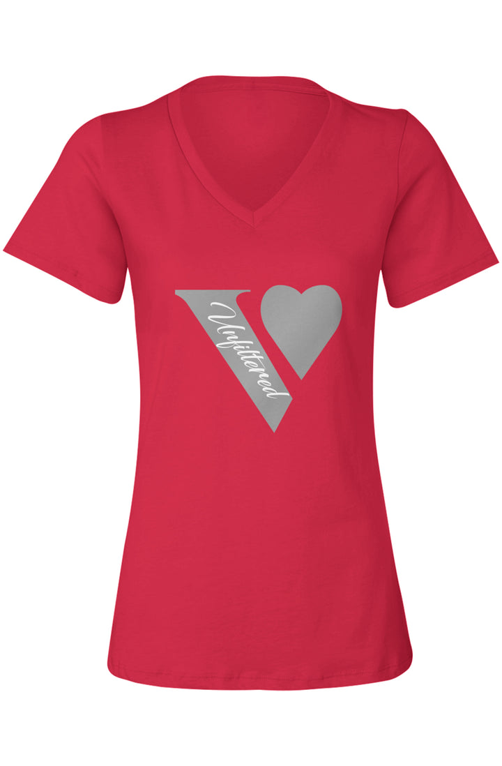 V unfiltered silver - Allure V-Neck Jersey - La Vie unfiltered