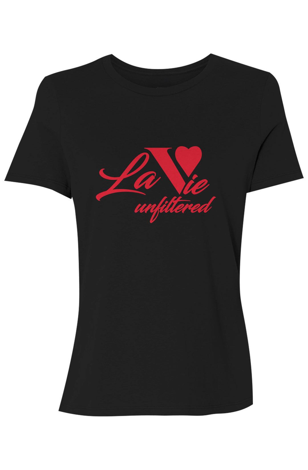 La Vie unfiltered Rouge Valentine - Allure Jersey Tee - La Vie unfiltered