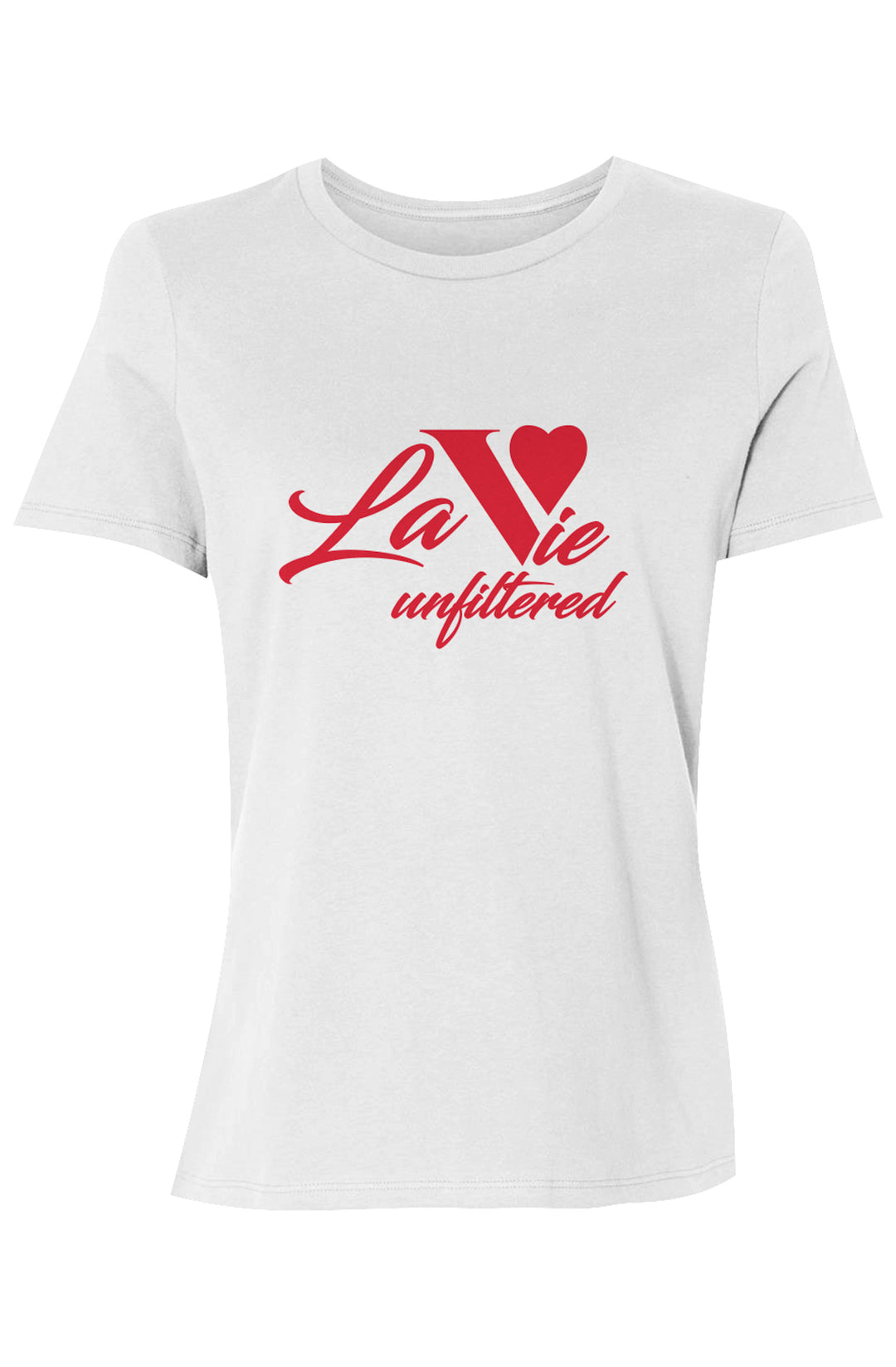 La Vie unfiltered Rouge Valentine - Allure Jersey Tee - La Vie unfiltered