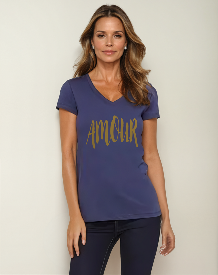 Amour - Allure V-Neck Jersey - La Vie unfiltered