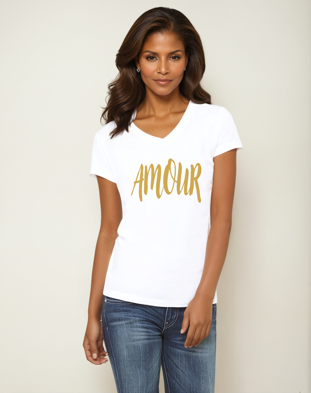 Amour - Allure V-Neck Jersey - La Vie unfiltered