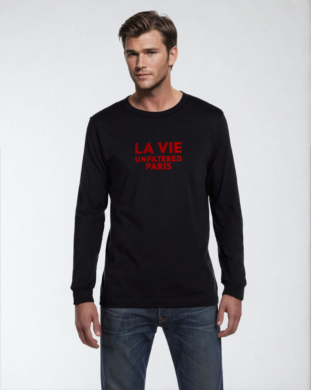 La Vie unfiltered Paris Rouge - Unfiltered Long Sleeve Tee - La Vie unfiltered