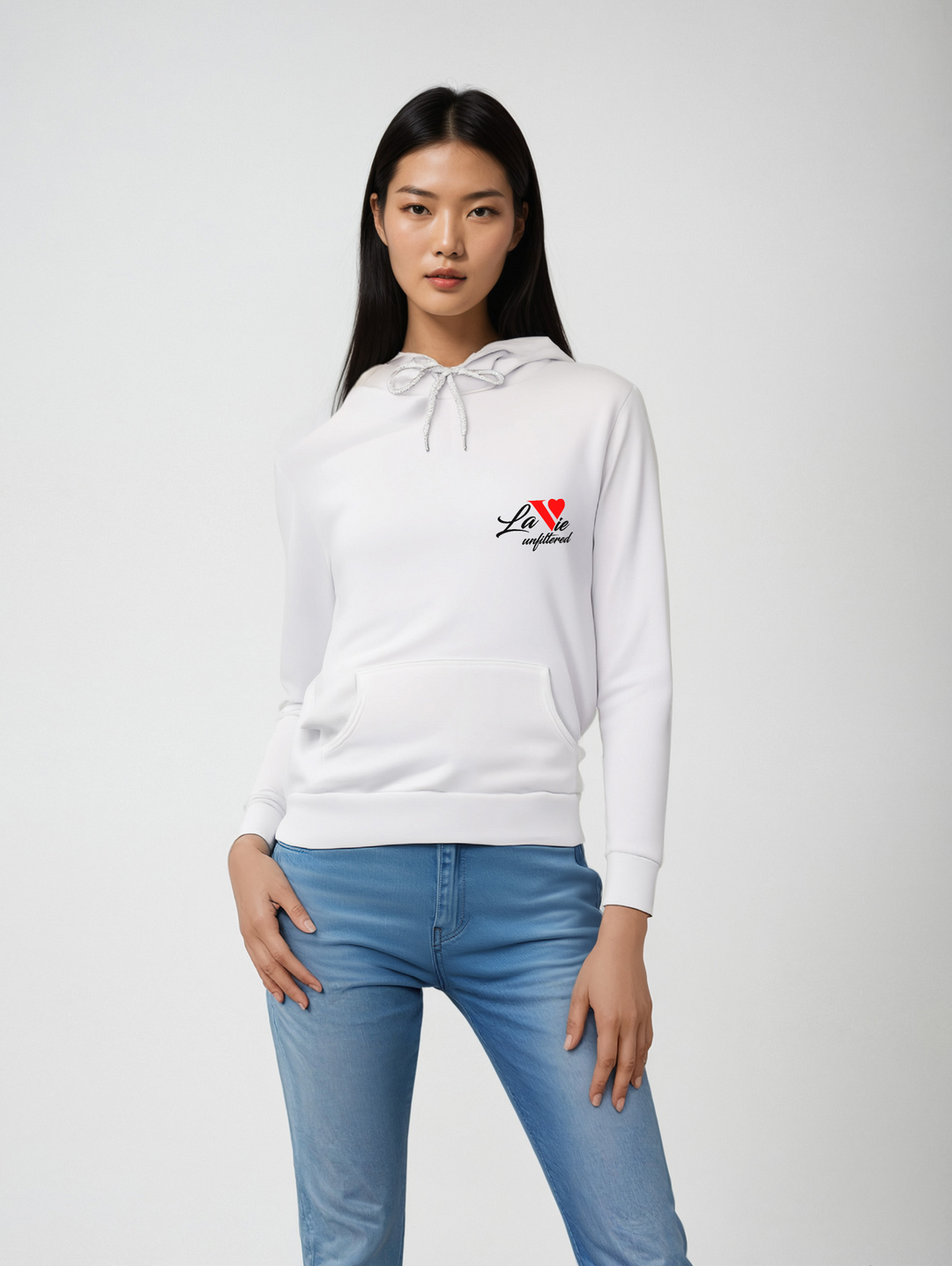 La Vie unfiltered embroidered - The Unfiltered Hoodie - La Vie unfiltered