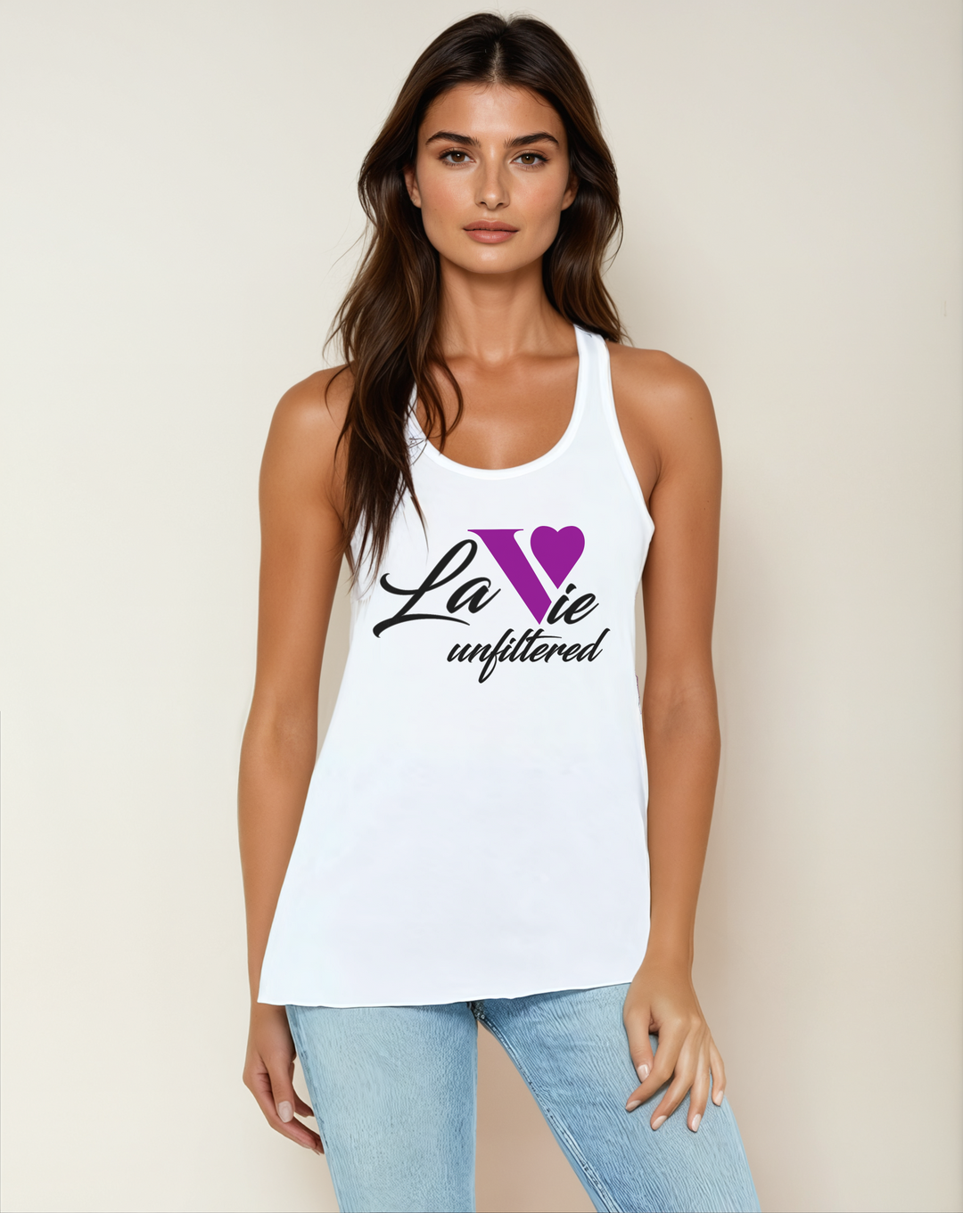 La Vie unfiltered pink - The Essentials Luxe Drape Tank - La Vie unfiltered