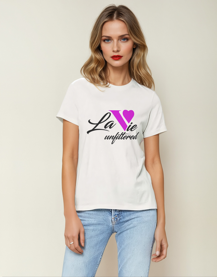 La Vie unfiltered purple - Allure Jersey Tee - La Vie unfiltered