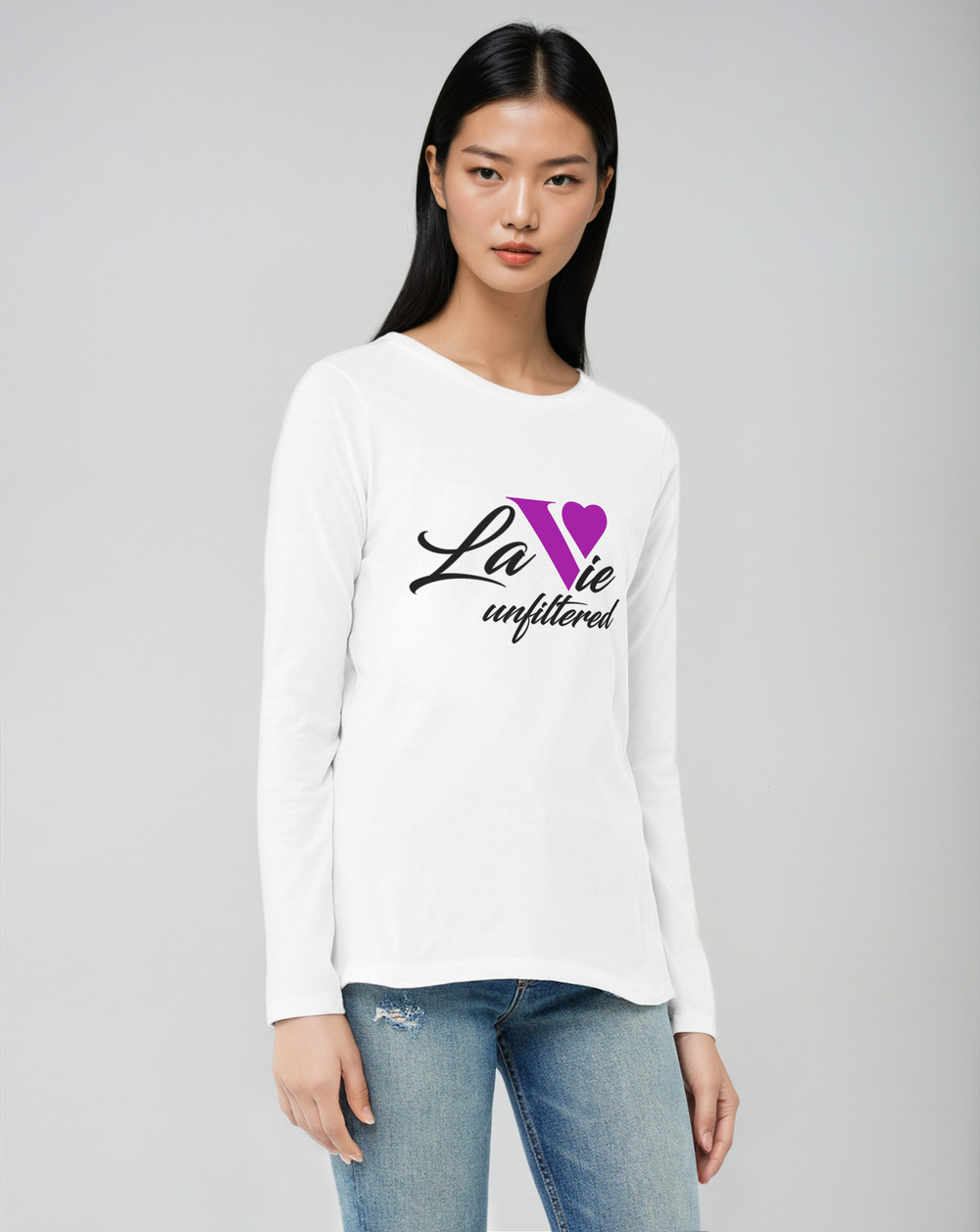 La Vie unfiltered purple - Allure Long Sleeve Tee - La Vie unfiltered