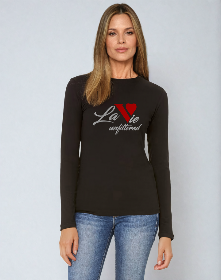 La Vie unfiltered red - Allure Long Sleeve Tee - La Vie unfiltered