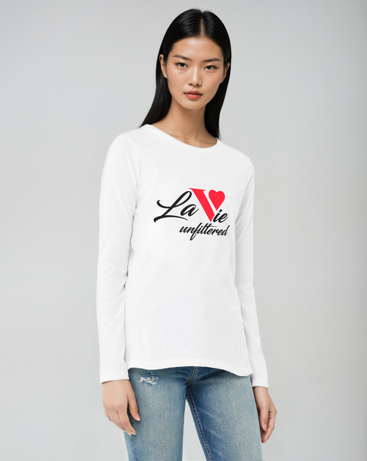 La Vie unfiltered red - Allure Long Sleeve Tee - La Vie unfiltered