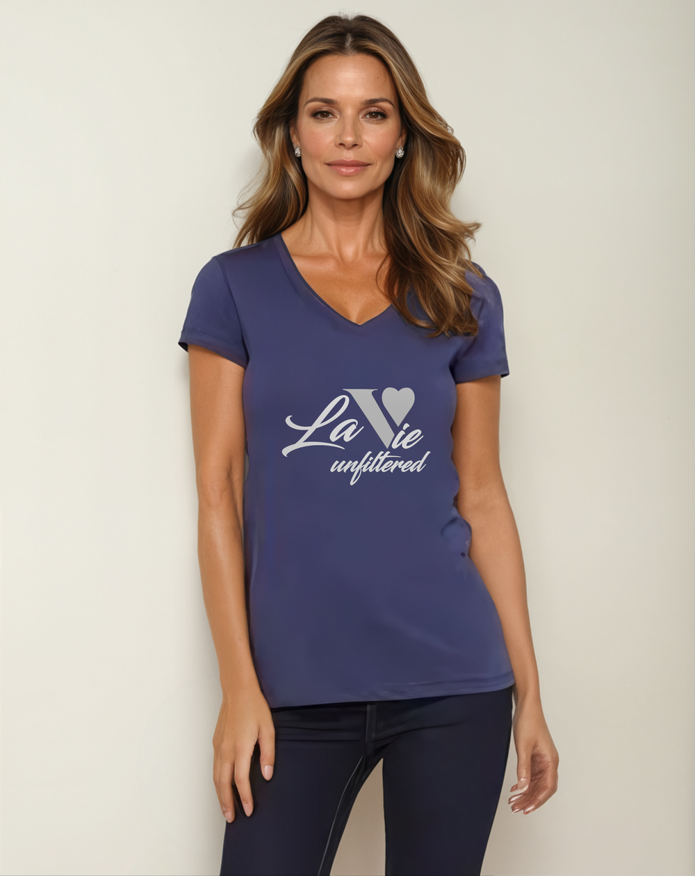 La Vie unfiltered silver - Allure V-Neck Jersey - La Vie unfiltered