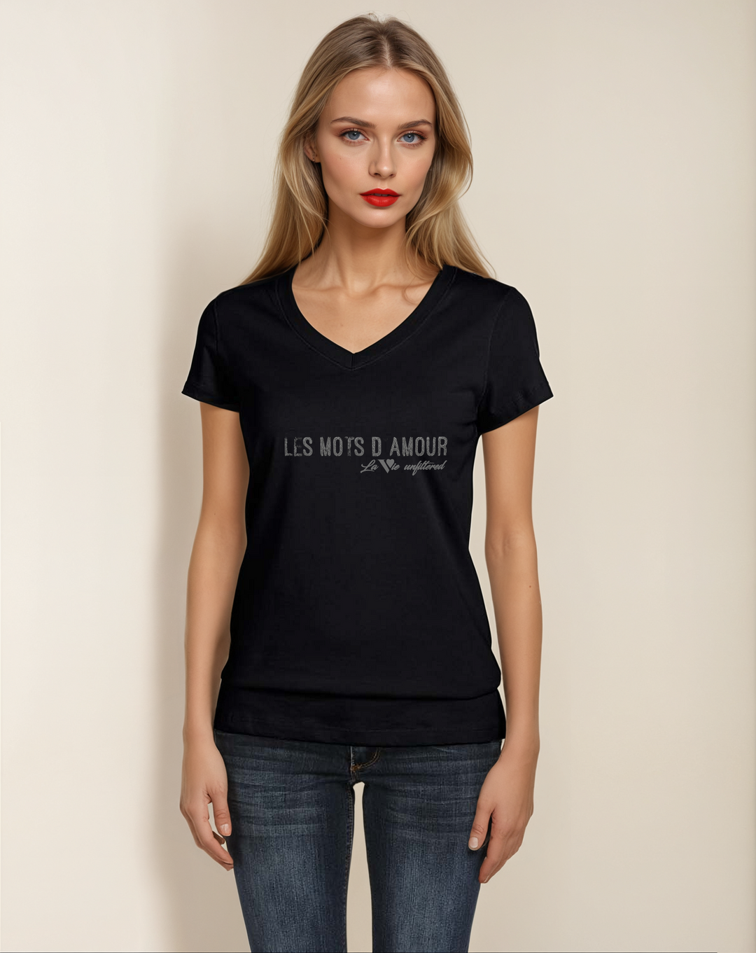 Les mots d'amour - Allure V-Neck Jersey - La Vie unfiltered