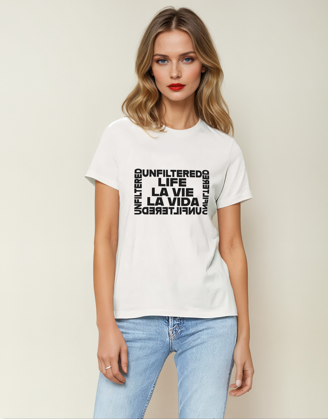 Life La Vie La Vida unfiltered - Allure Jersey Tee - La Vie unfiltered