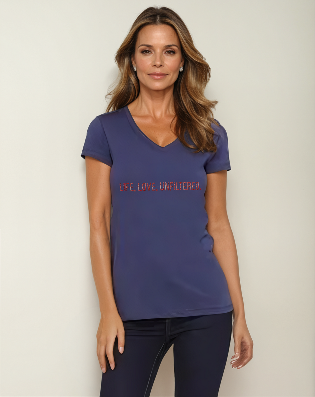 Life Love Unfiltered - Allure V-Neck Jersey - La Vie unfiltered