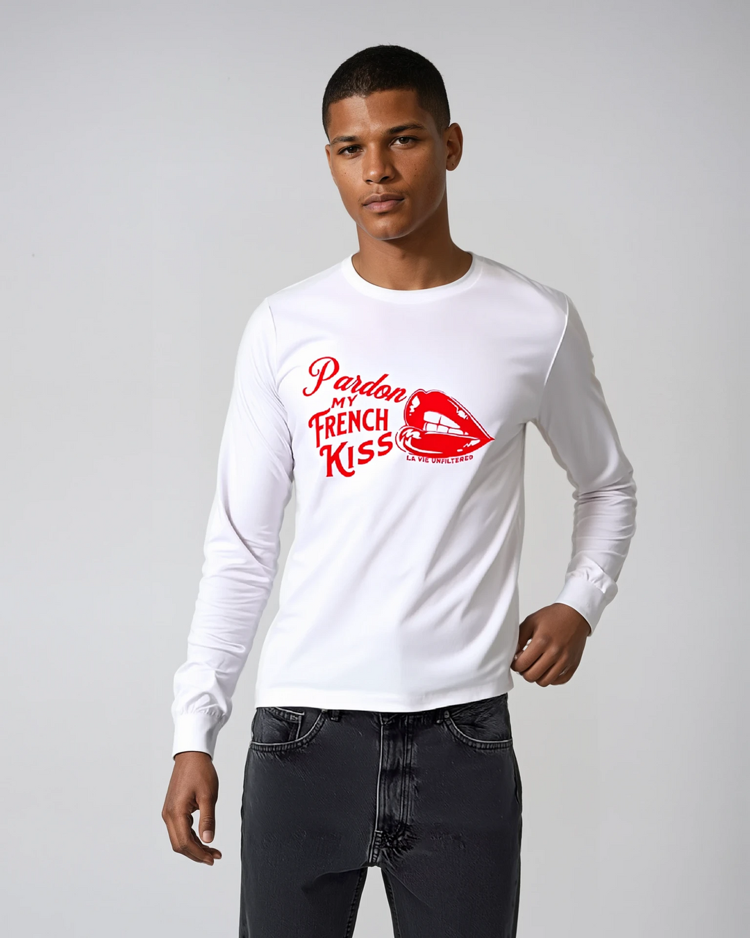 Pardon my French Kiss - Unfiltered Long Sleeve Tee - La Vie unfiltered