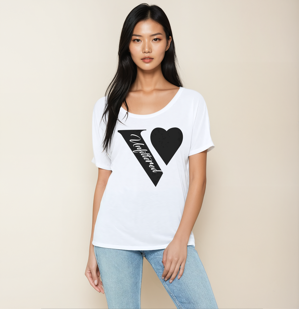 V unfiltered black & white - The Chic Drape Top - La Vie unfiltered