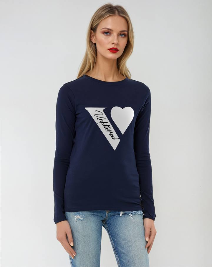 V unfiltered white - Allure Long Sleeve Tee - La Vie unfiltered