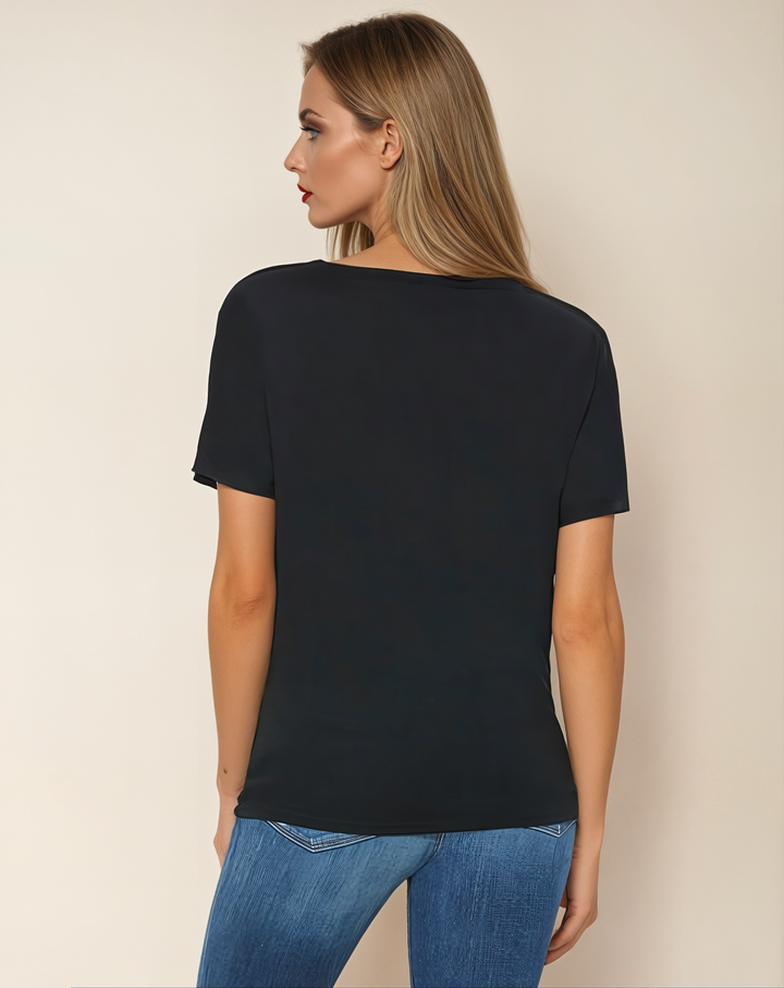 Paris mon amour - V-Neck Slouchy Glam Tee - La Vie unfiltered