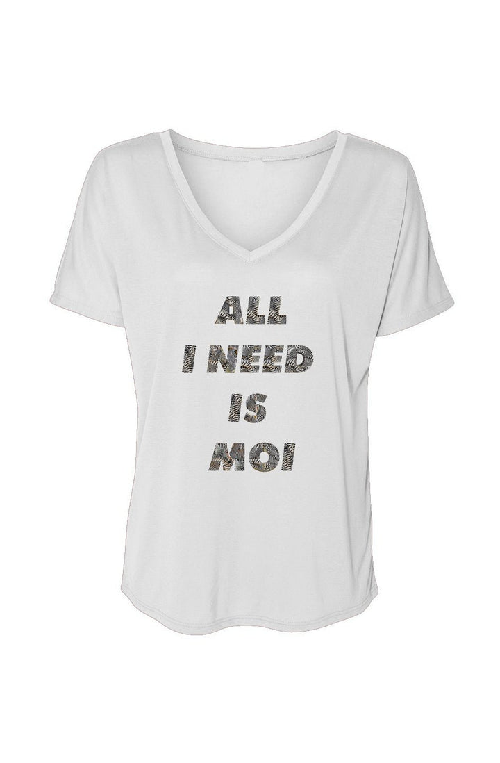 All I need is moi - V - Neck Slouchy Glam Tee - La Vie unfiltered
