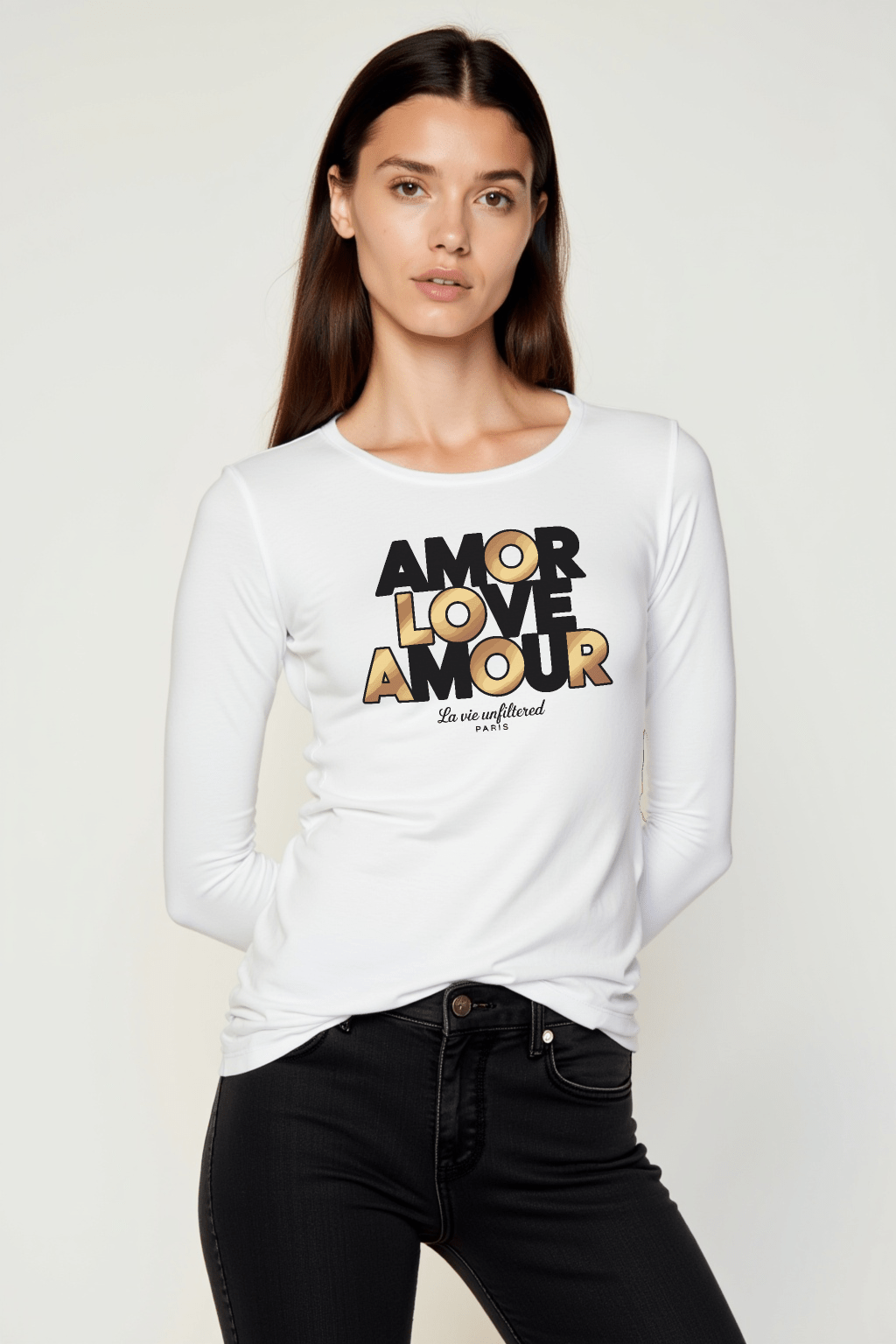 Amor Love Amour - Allure Long Sleeve Tee - La Vie unfiltered