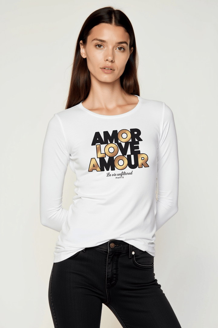 Amor Love Amour - Allure Long Sleeve Tee - La Vie unfiltered