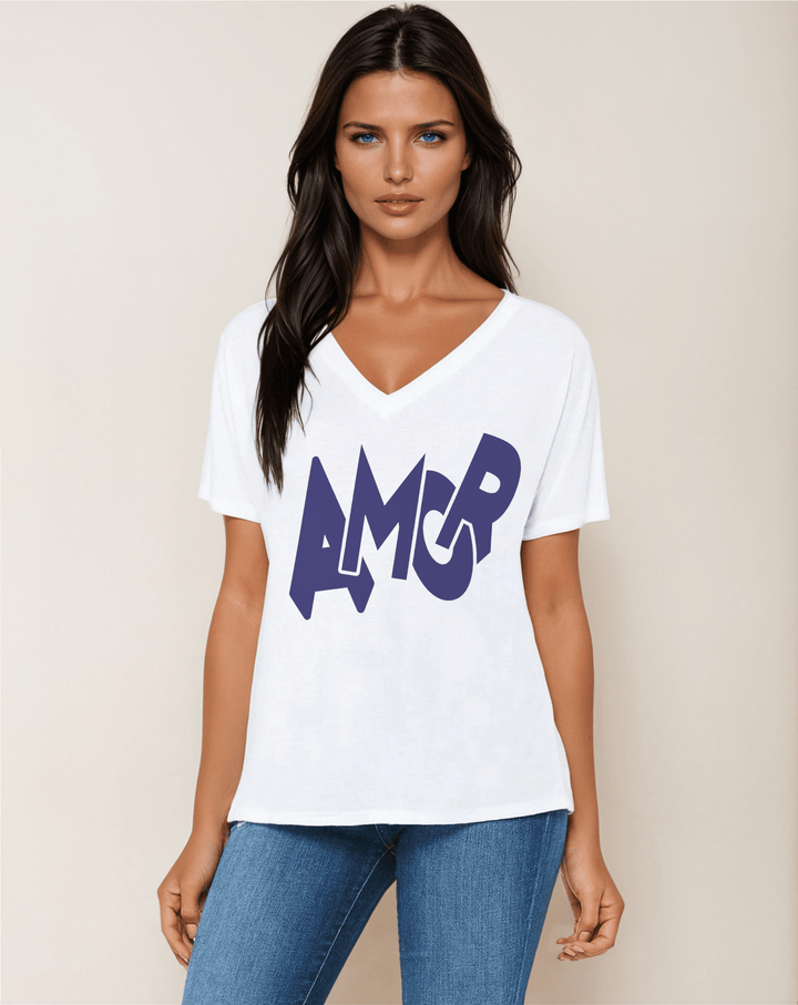 Amor - V - Neck Slouchy Glam Tee - La Vie unfiltered
