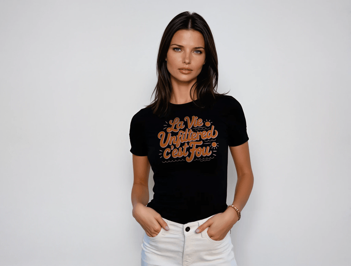 C'est fou drop seeing tangerine - Allure Jersey Tee - La Vie unfiltered