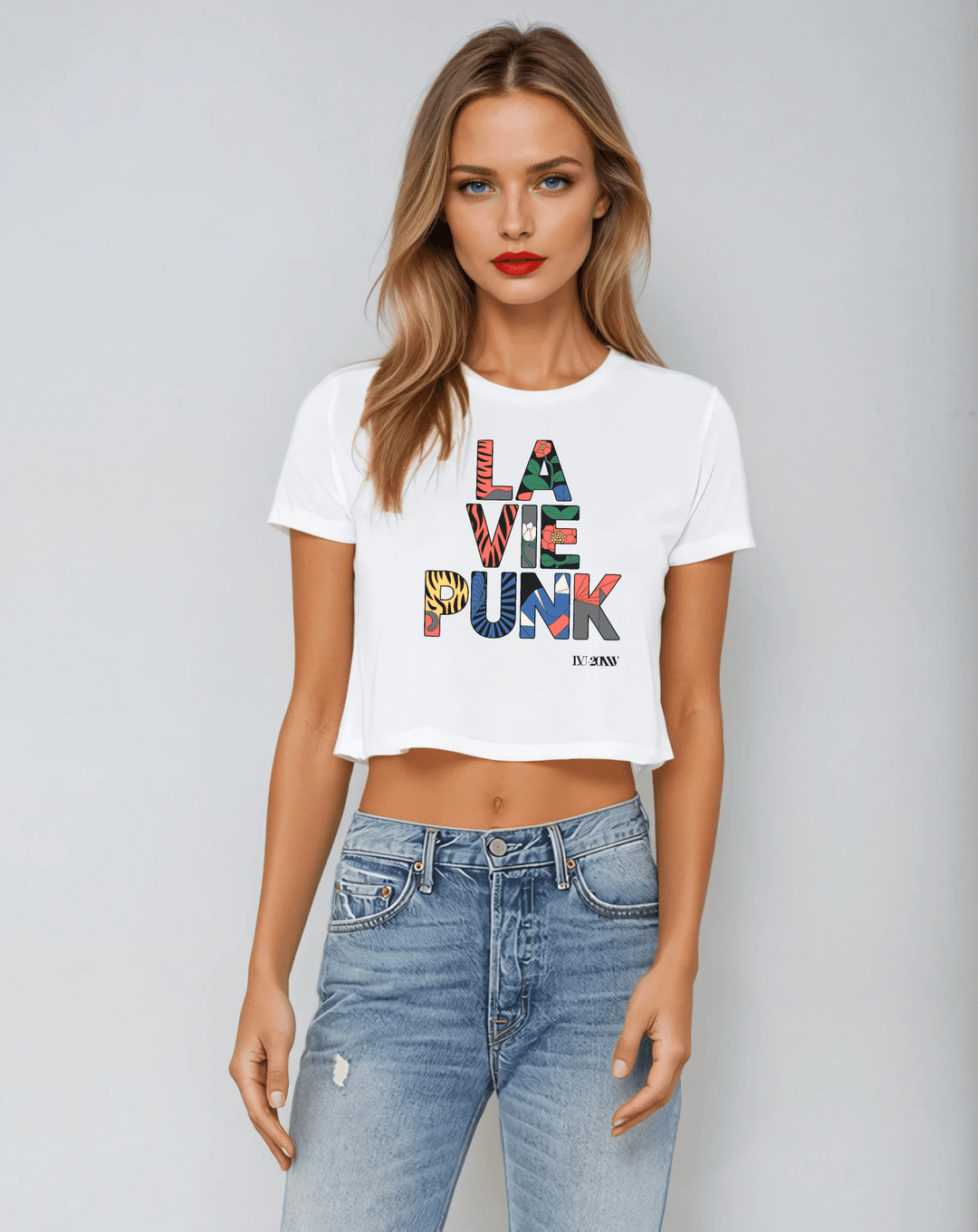 Couture Clash - Relaxed Fit Cropped Tee - La Vie unfiltered