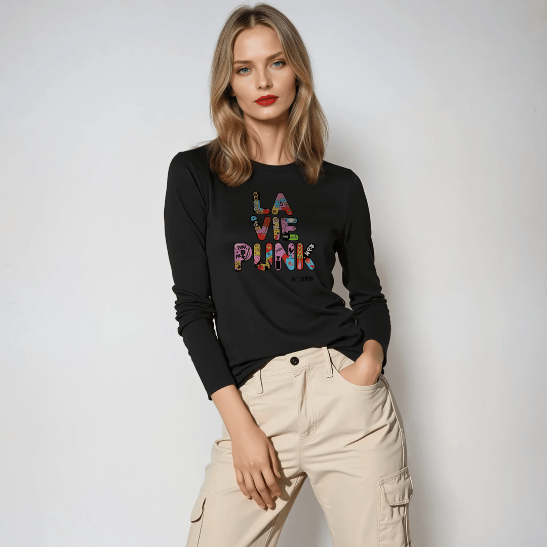 Couture Punk Anarchy - Allure Long Sleeve Tee - La Vie unfiltered