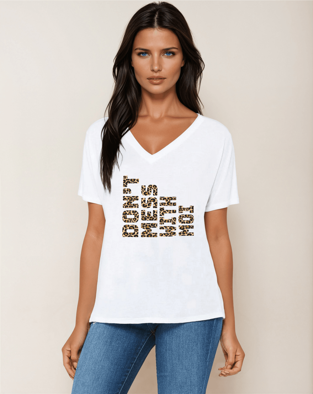 Don't mess with moi - V - Neck Slouchy Glam Tee - La Vie unfiltered