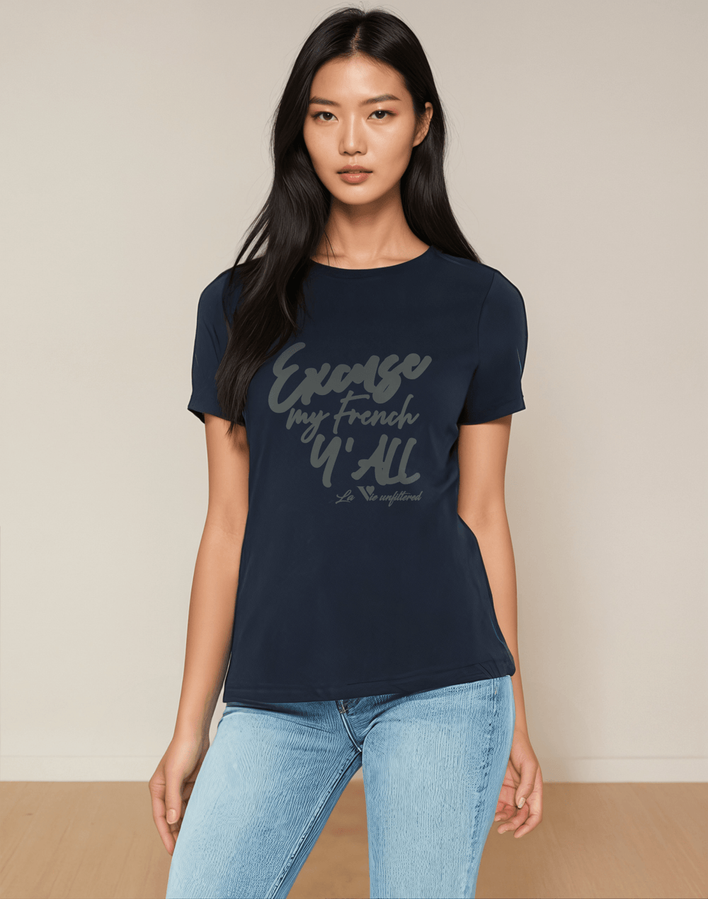 Excuse my French Y'all - Allure Jersey Tee - La Vie unfiltered