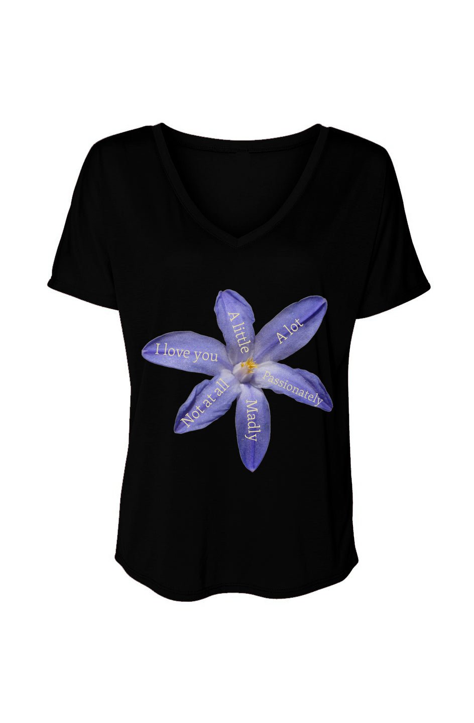 I love you, a little, a lot... - V - Neck Slouchy Glam Tee - La Vie unfiltered