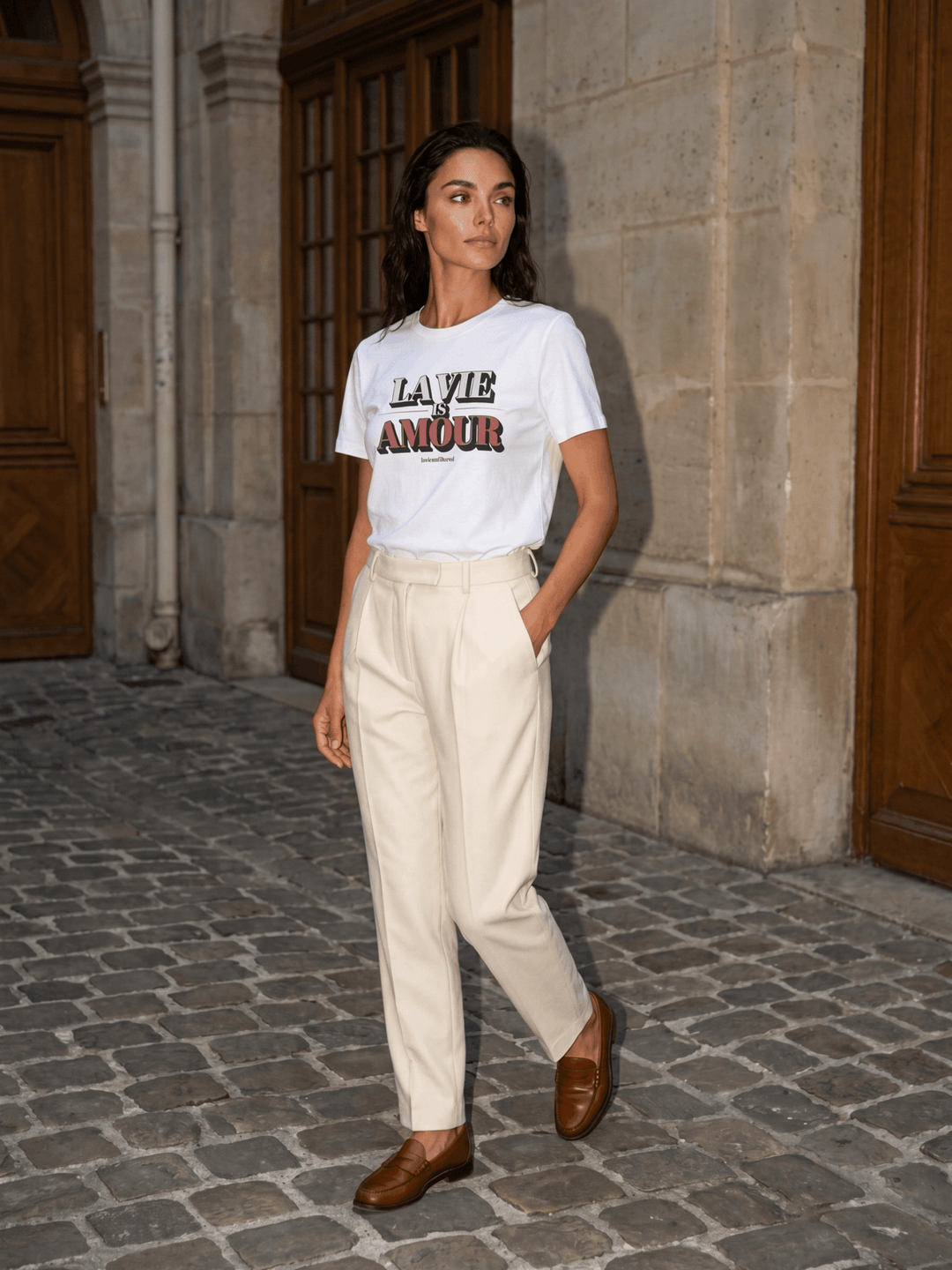 La Vie Amour - White — Unfiltered Tee - La Vie unfiltered