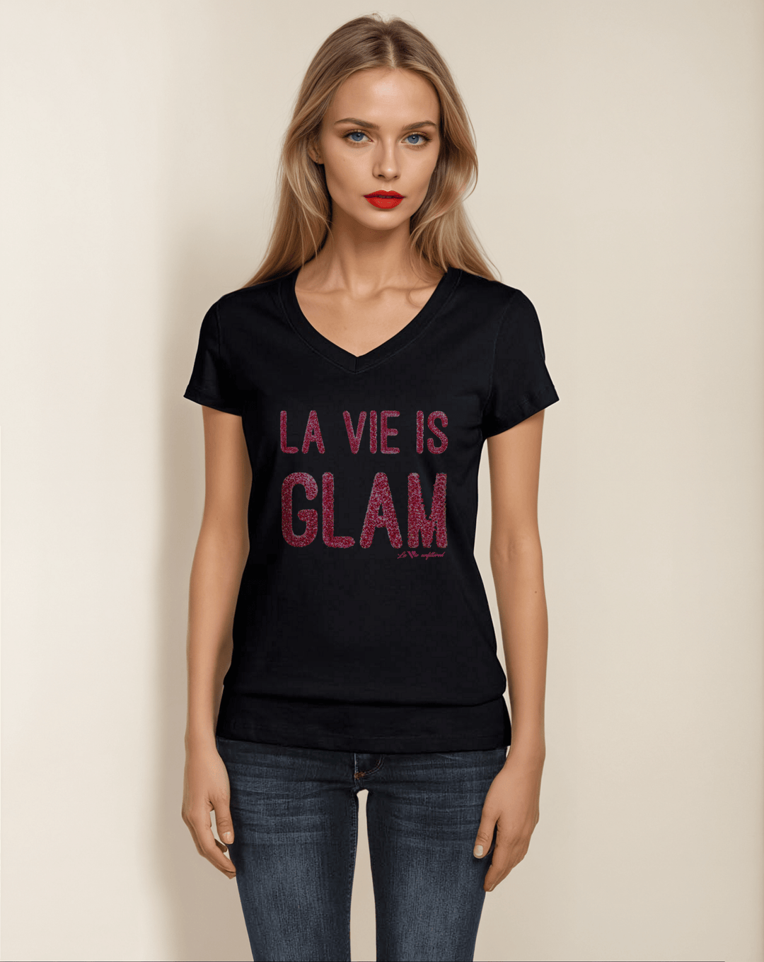 La Vie is Glam - Allure V - Neck Jersey - La Vie unfiltered