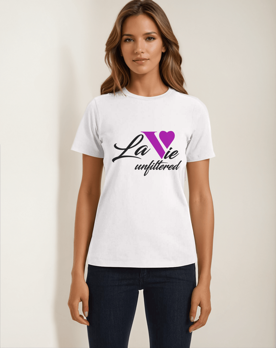 La Vie unfiltered purple - Allure Jersey Tee - La Vie unfiltered