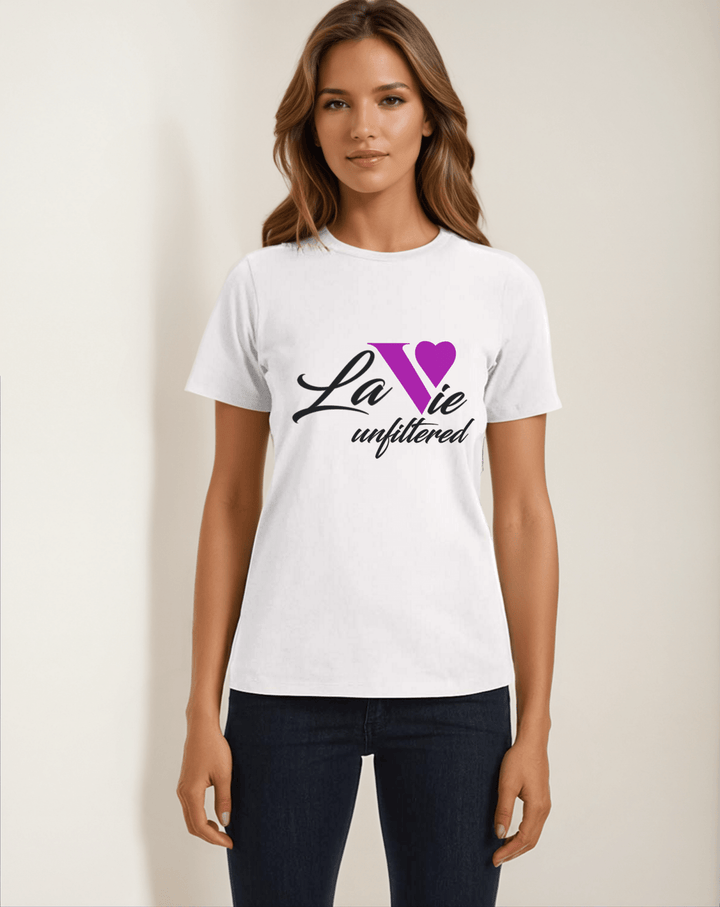 La Vie unfiltered purple - Allure Jersey Tee - La Vie unfiltered