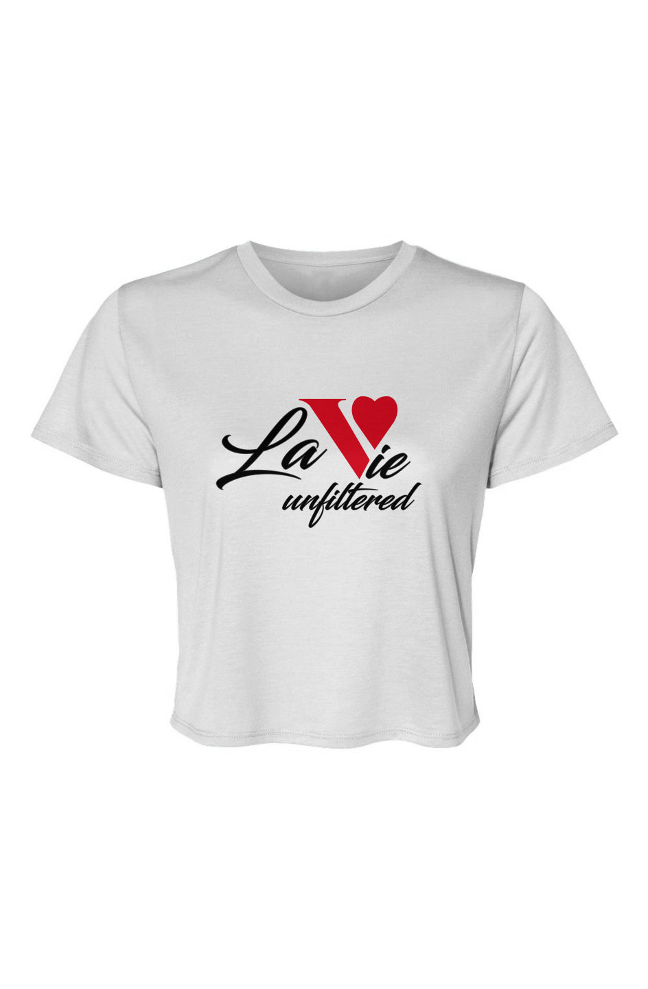 La Vie unfiltered red - Relaxed Fit Cropped Tee - La Vie unfiltered
