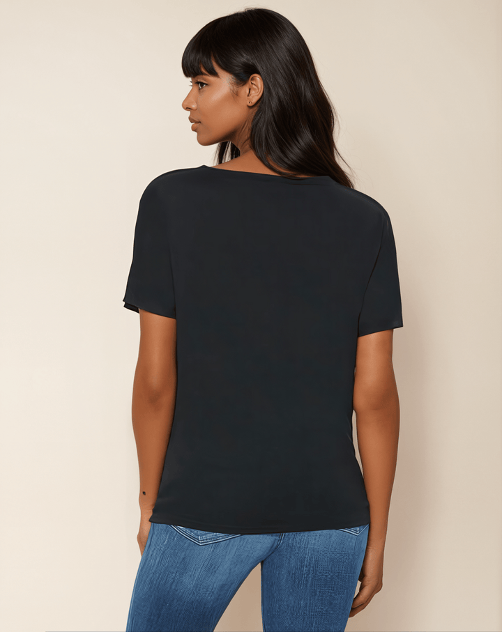 La Vie unfiltered red - V - Neck Slouchy Glam Tee - La Vie unfiltered