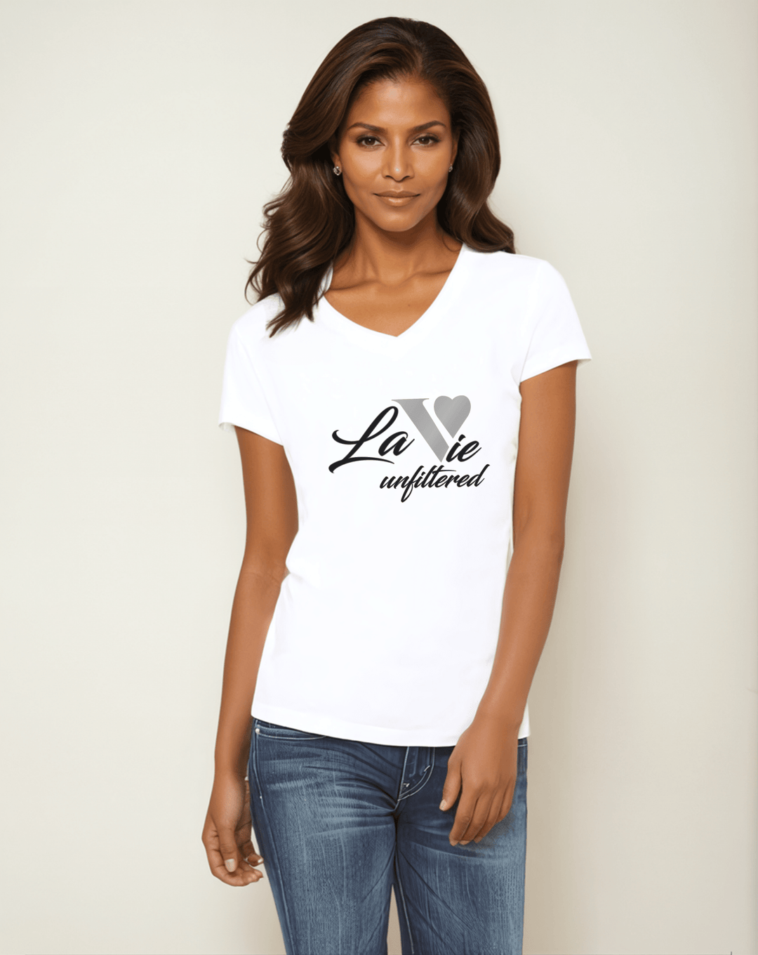 La Vie unfiltered silver - Allure V - Neck Jersey - La Vie unfiltered
