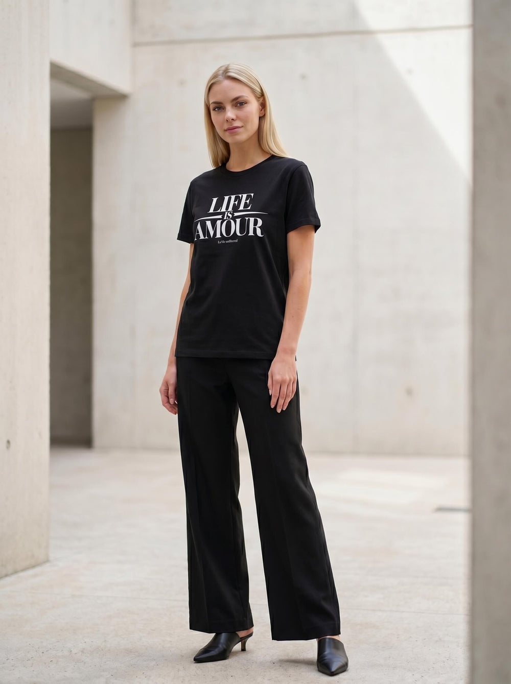 Life Is Amour - Black — Unfiltered Tee - La Vie unfiltered