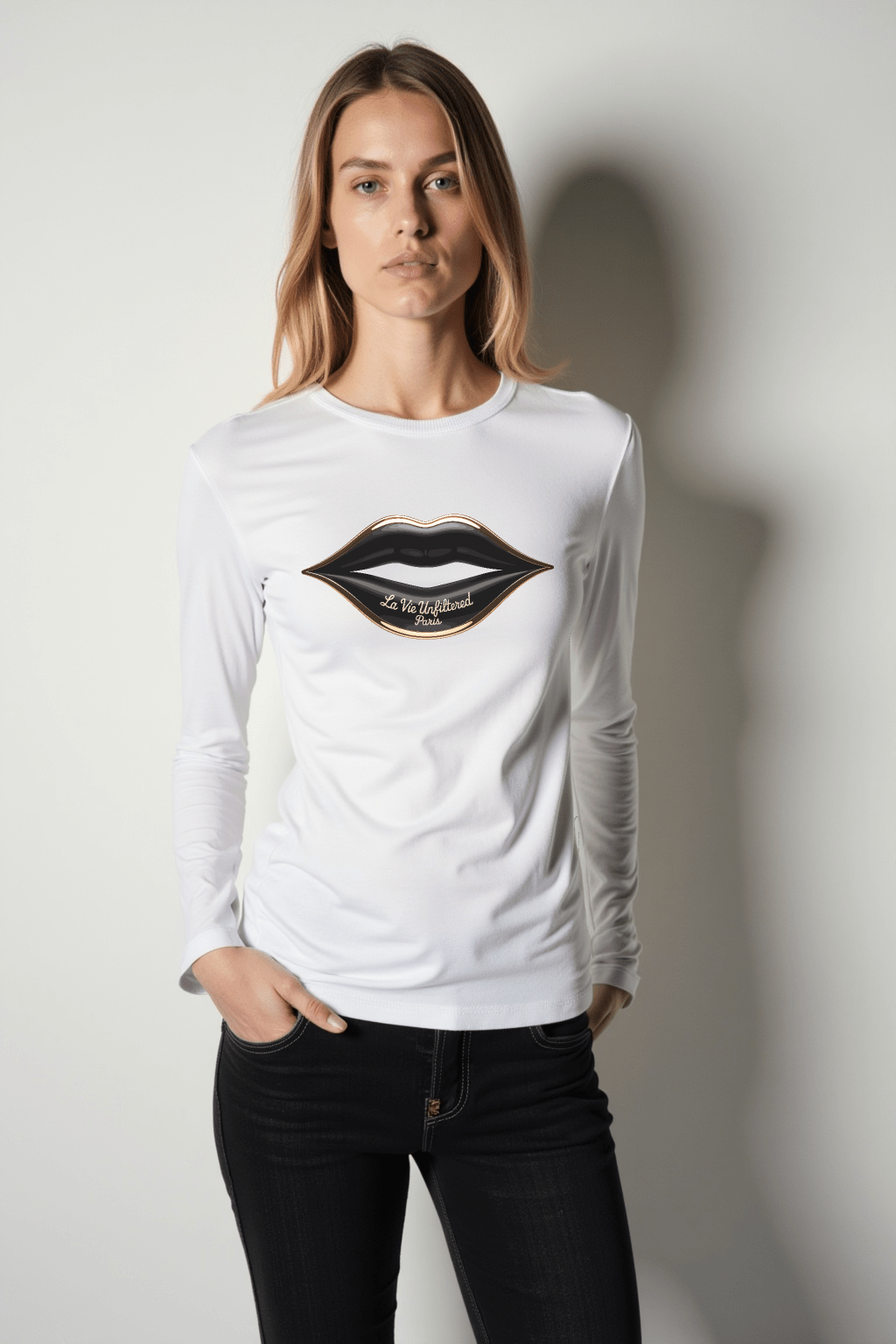 Midnight Kiss - Allure Long Sleeve Tee - La Vie unfiltered