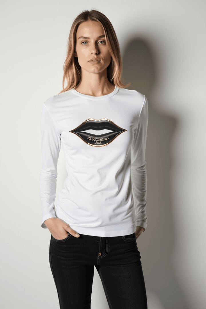 Midnight Kiss - Allure Long Sleeve Tee - La Vie unfiltered