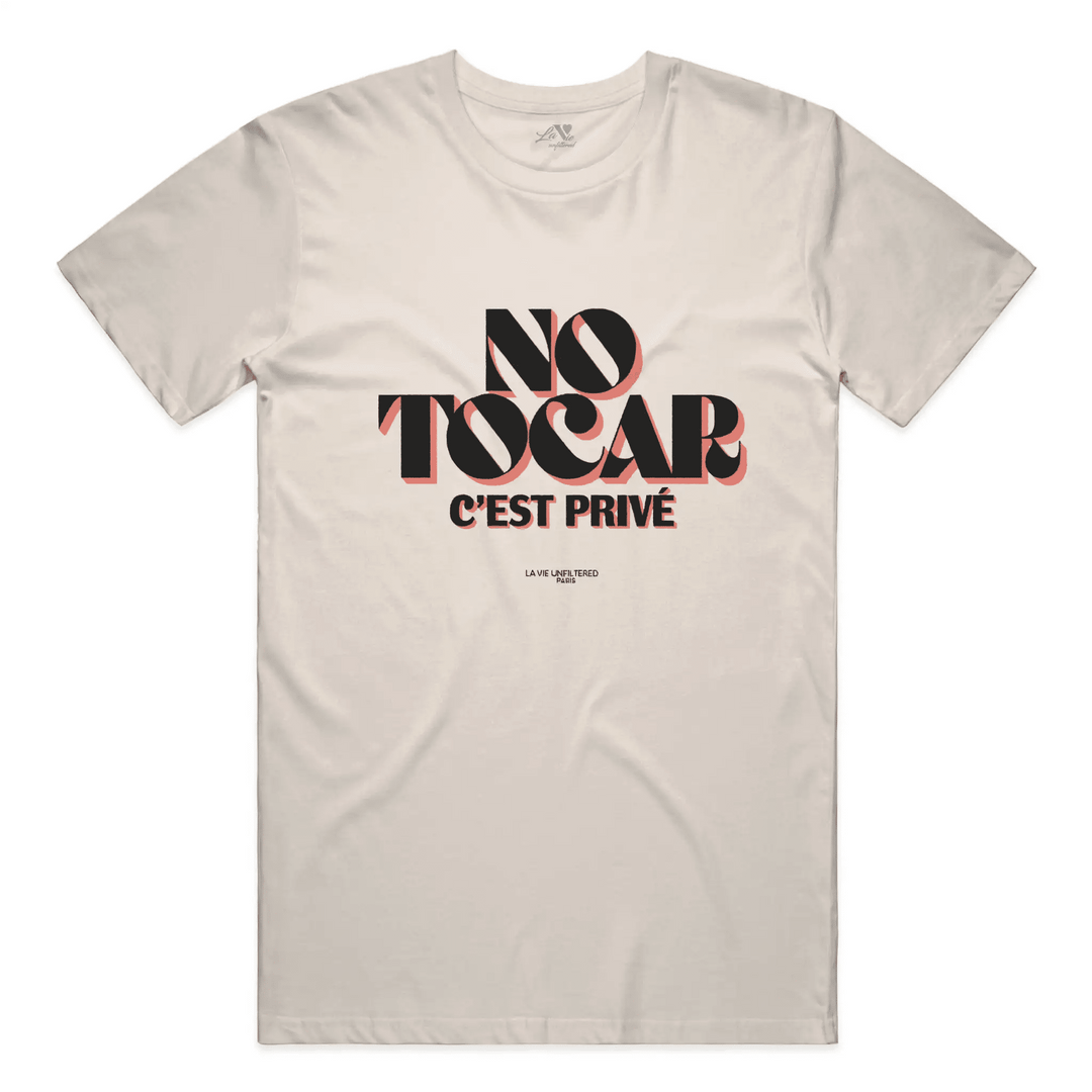 Soft Sand t-shirt with No Tocar. C&
