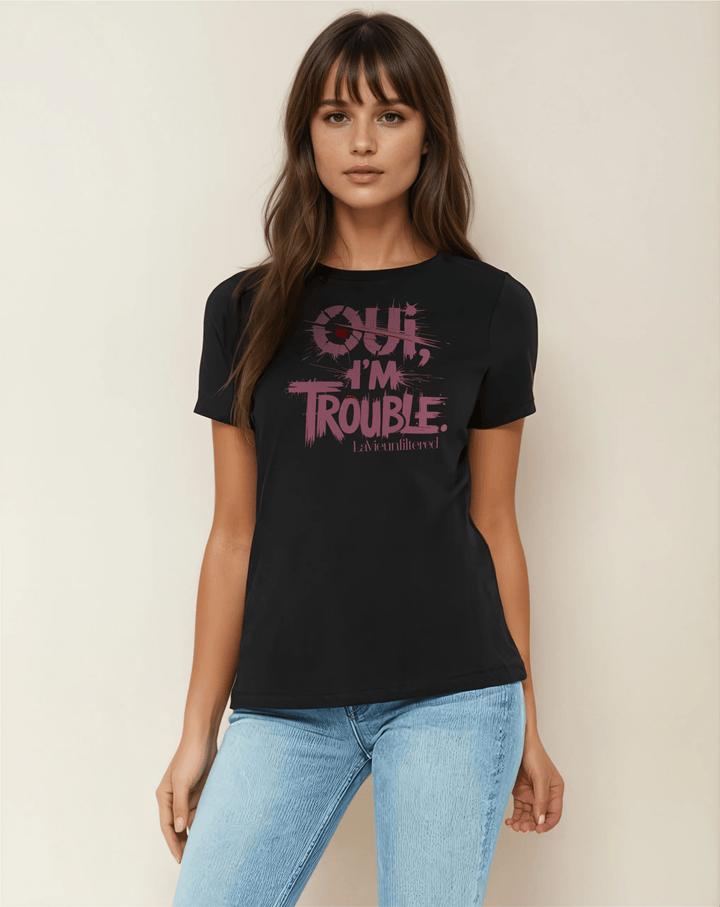 Oui, I’m Trouble - Allure Jersey Tee - La Vie unfiltered