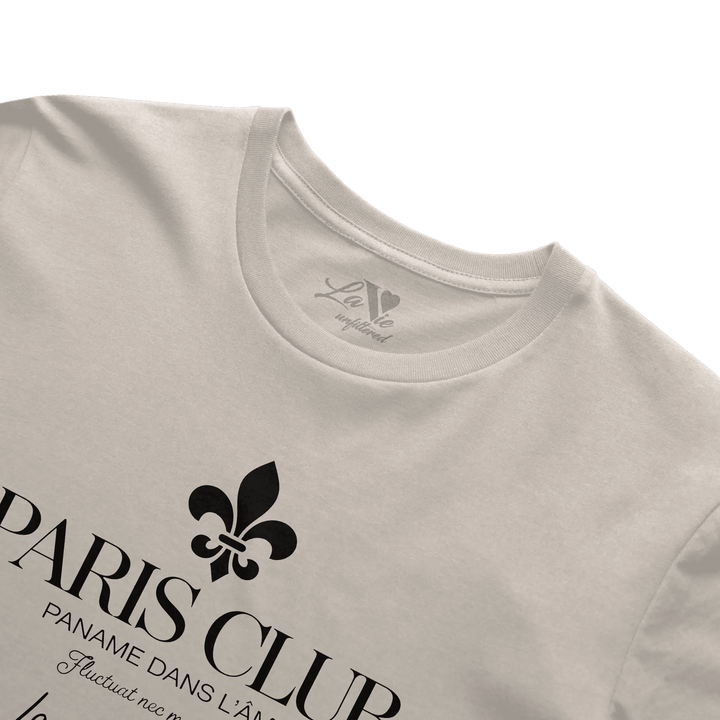 Soft Sand t-shirt with Paname Club graphic by La Vie unfiltered