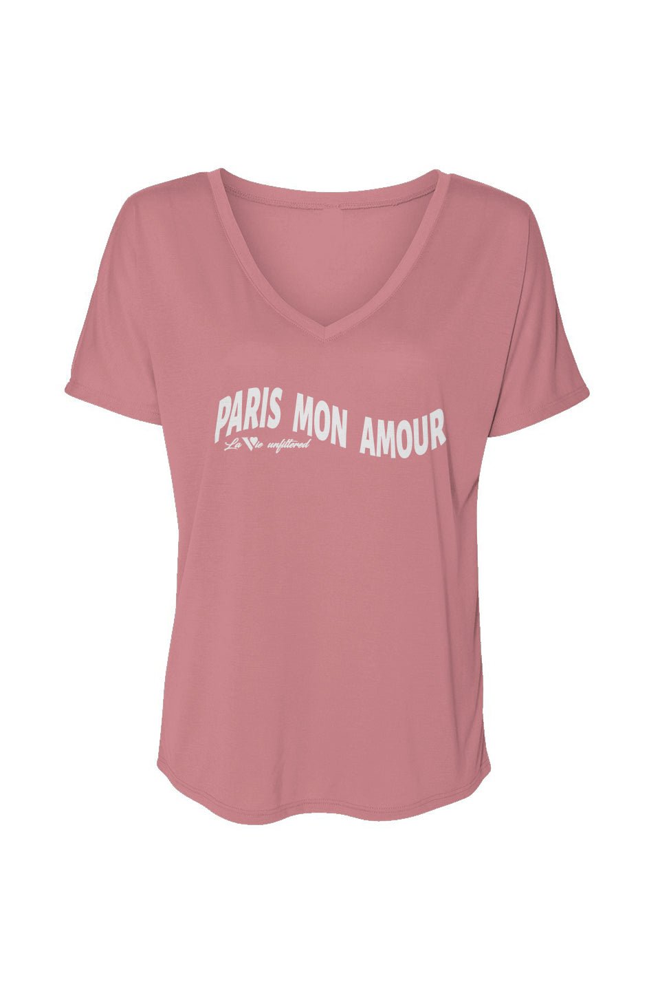 Paris mon amour - V - Neck Slouchy Glam Tee - La Vie unfiltered